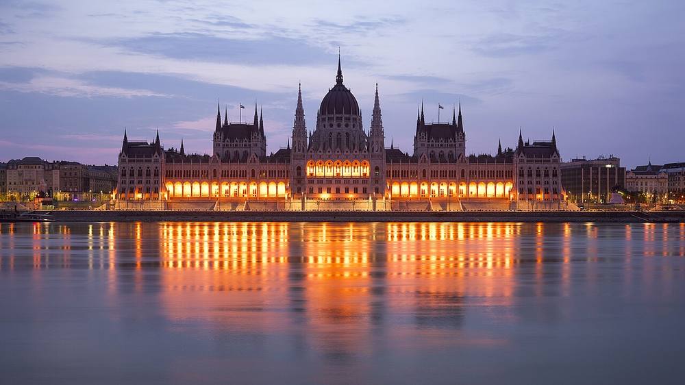 Waterfront view of Budapest