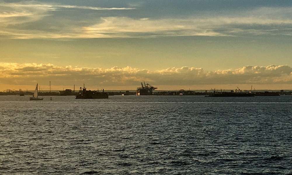 Cape Liberty Cruise Port across New York Harbor