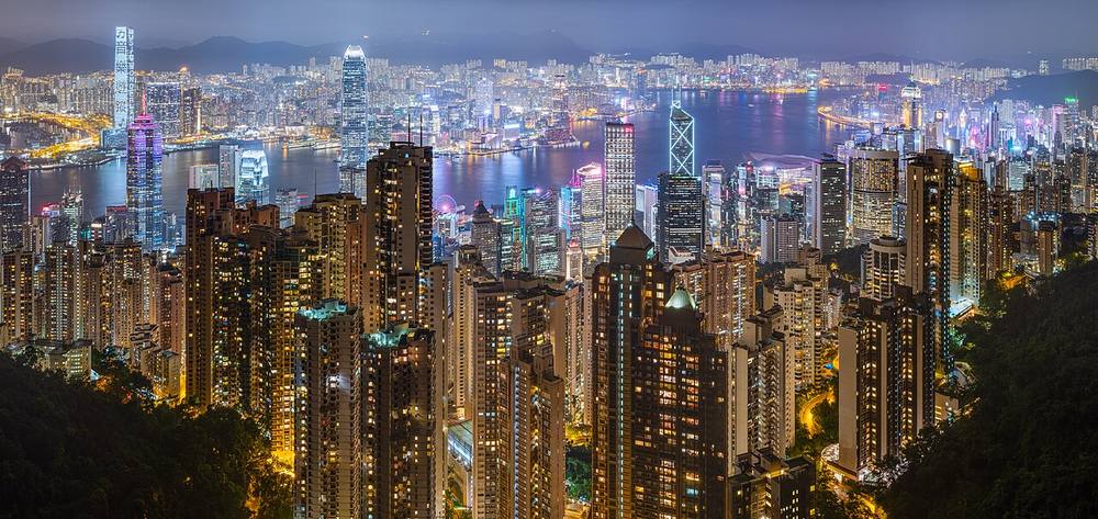 Waterfront view of Hong Kong