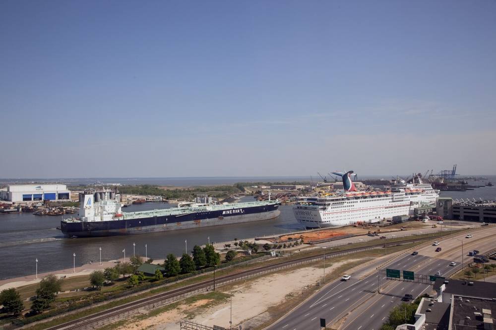 Waterfront view of Mobile