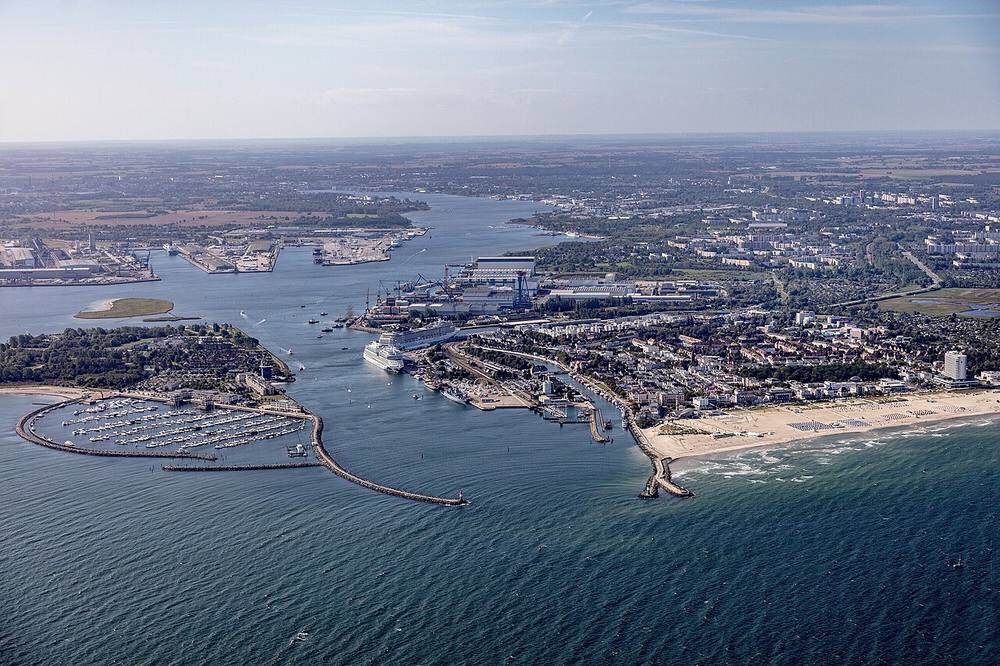 Waterfront view of Warnemünde
