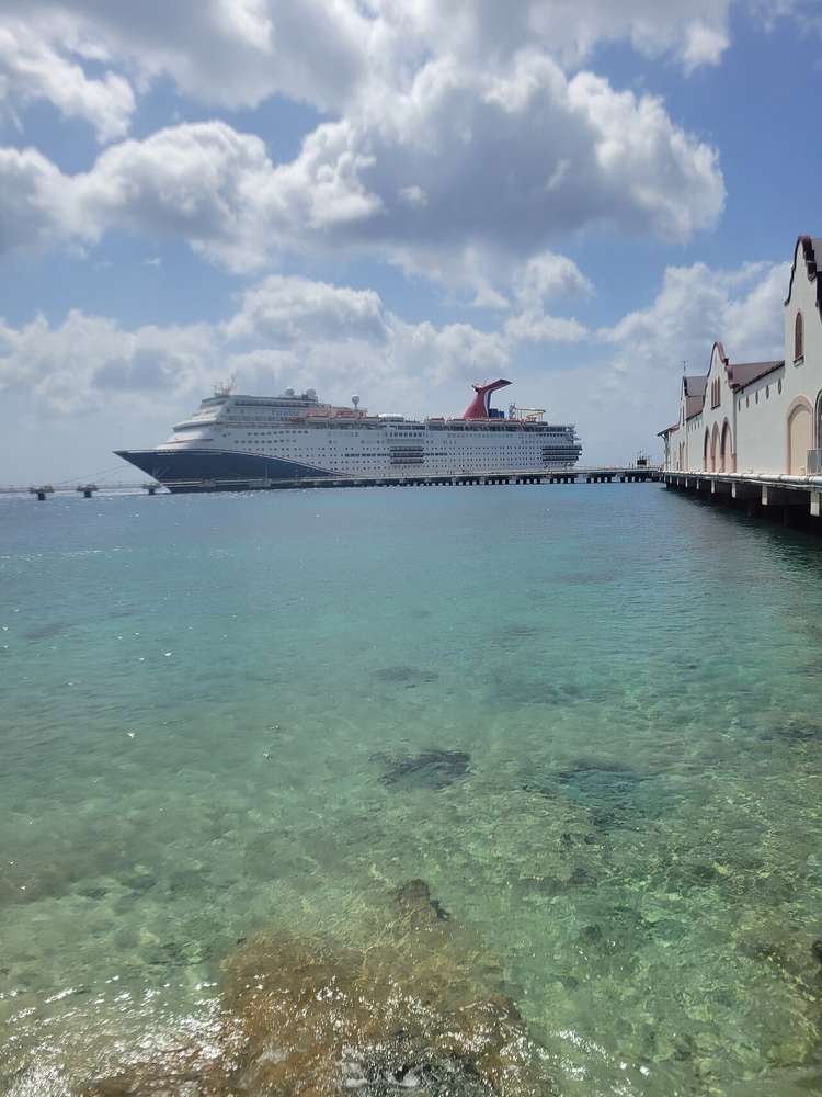 Carnival Paradise docked in Cozumel, Mexico