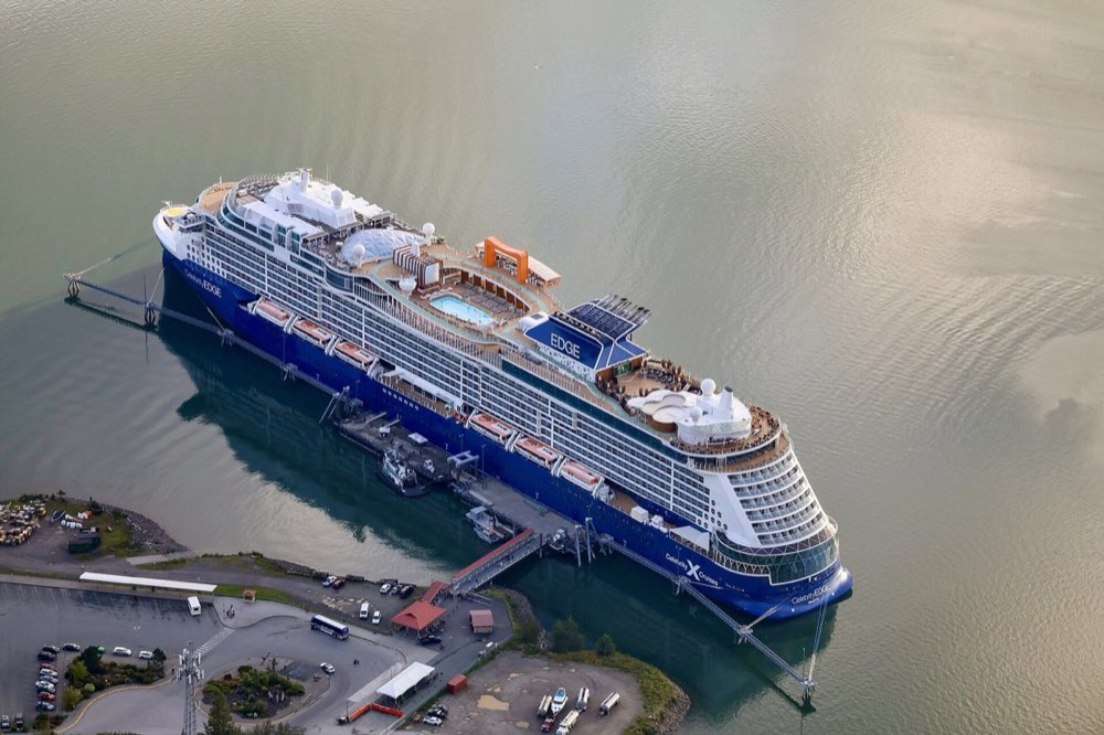 Celebrity Edge docked in Juneau, Alaska